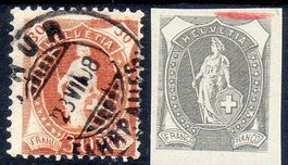 STEHENDE HELVETIA 69A 30RP  GESTEMPELT ERHALT SIEHE SCAN 12