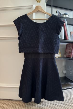Robe bleu marine Maje T1 élégante mariage soirée chic