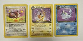 Pokemon Cards Eevee Jolteon Vaporeon Set Good Condition