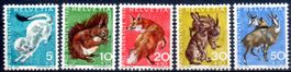 SERIE PRO JUVENTUTE 1966 EINHEIMISCHE WILDTIERE - HE136