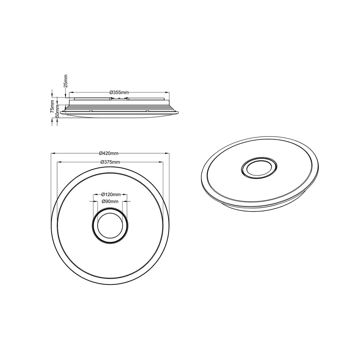 Lampadari & plafoniere: LED Deckenleuchte, Dimmer, 42 cm Ø – Nuovo (secondo la descrizione) da Kreuzlingen venduto da Smart-Light 8