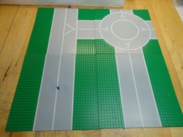 Lego 6392 4 x Strassenplatten grün