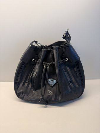 Maison Mollerus Durban Beuteltasche Schwarz/Silber Tasche