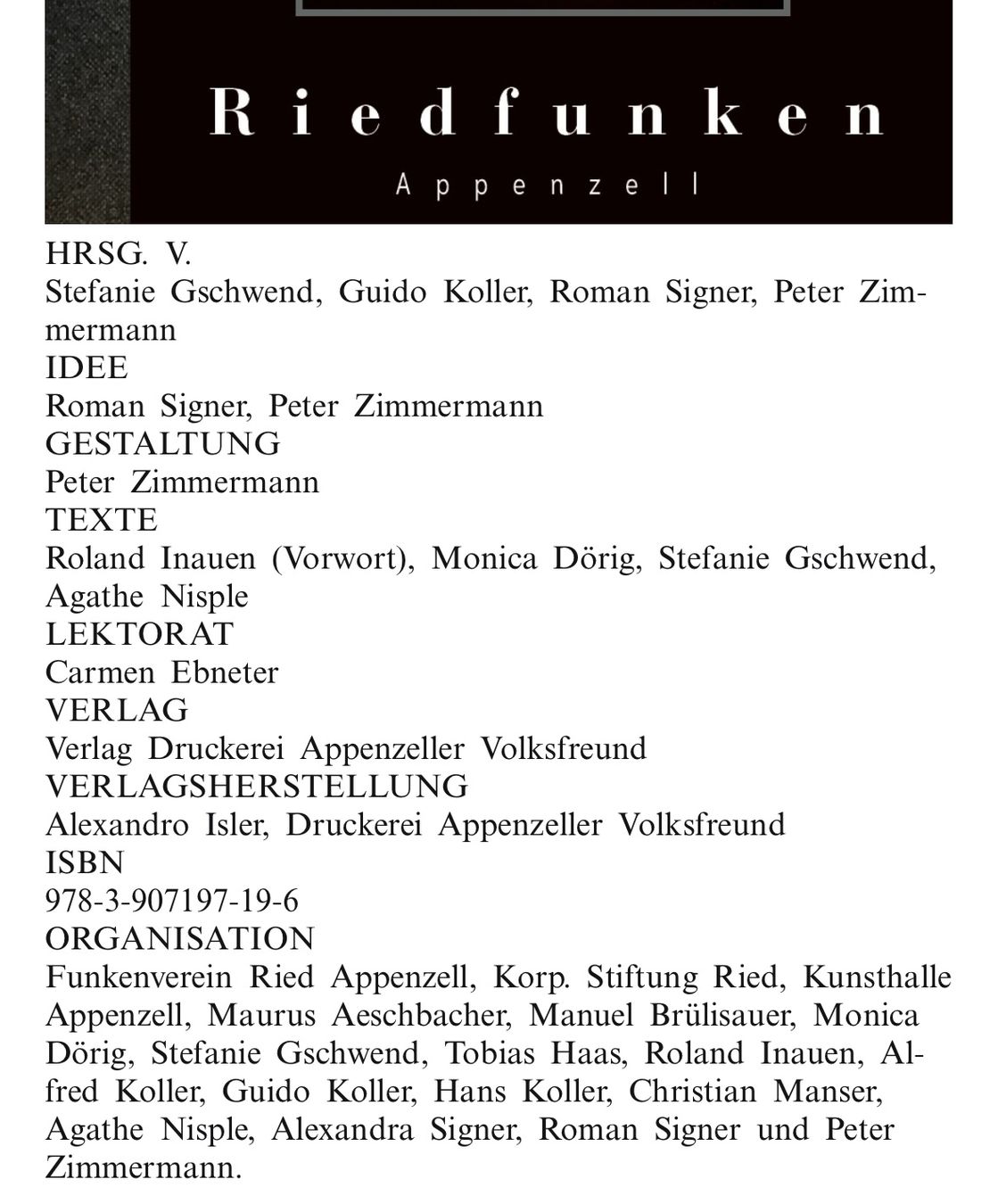 Bücher: Riedfunken Appenzell, Bildband über die Tradition – Neu und originalverpackt aus Weissbad von FlickflauderY 1