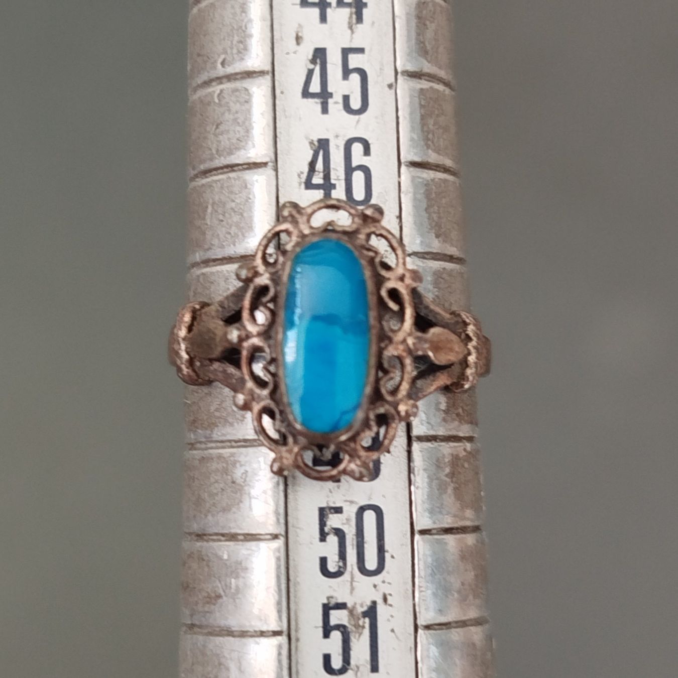 Ringe: Vintage Silberring mit Türkis, Gr. 48 – Gebraucht aus Muhen von Monadh 2