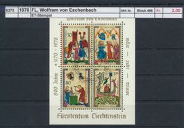 1970 FL, "Wolfram von Eschenbach" - Block, ET - Stempel