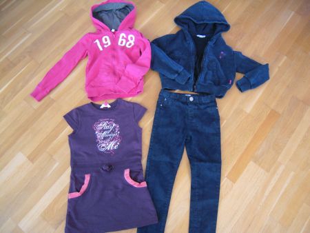 2 Sweatjacken (Esprit), Röckli + Hose Gr 128