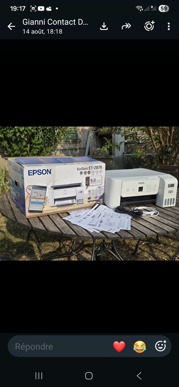 Epson Stampanti: imprimante EPSON  EcoTankET-2876 – Usato da Sagno venduto da myr_bh52