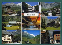 Leukerbad, 9 Ansichten, 1985, gelaufen, Grossformat