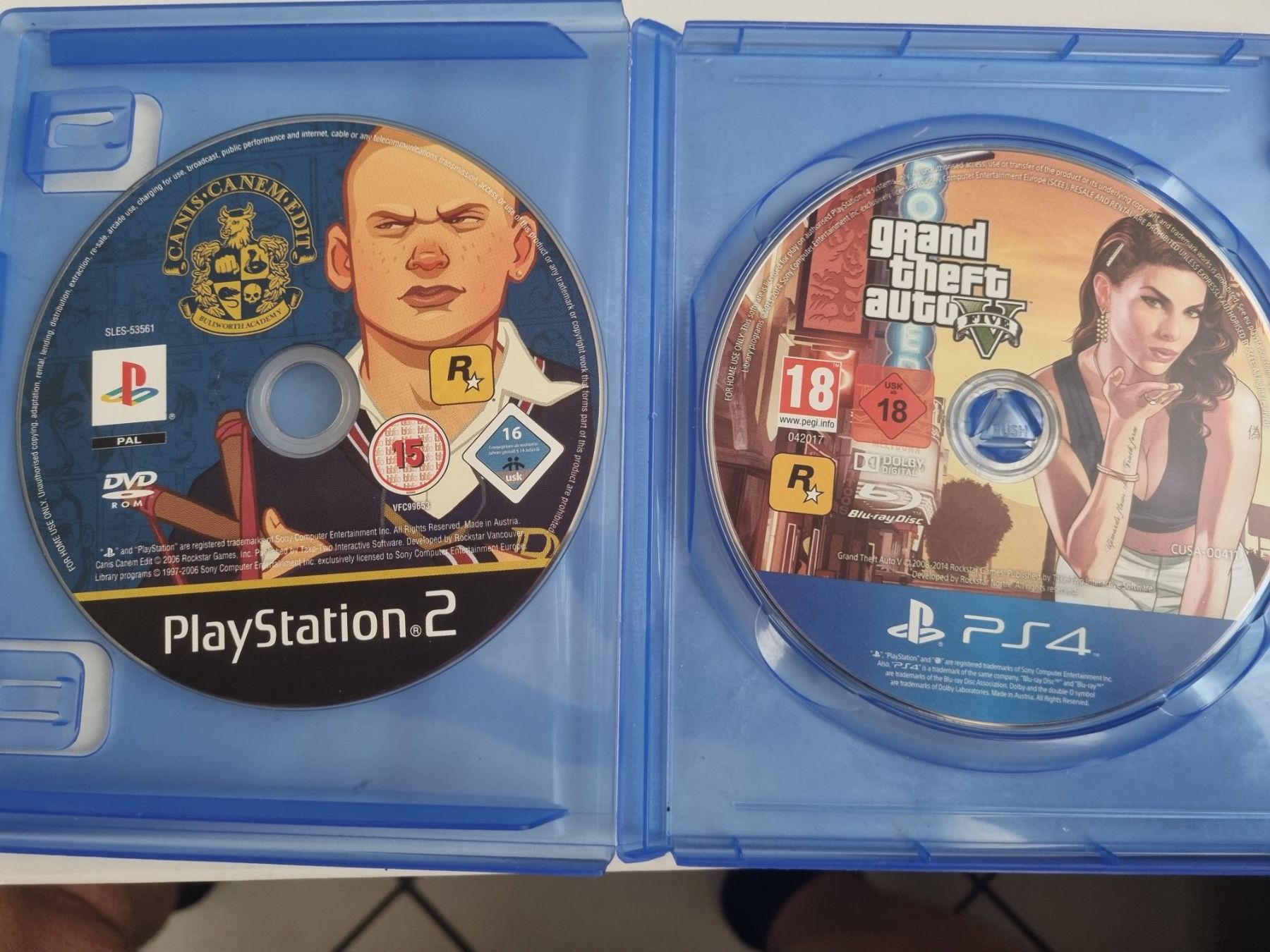 Sony Giochi: GTA 5 + Bully worth academy PS2 – Usato da Pollegio venduto da Isaiaaaa96