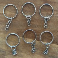 6x Schlüsselanhänger Ring zum Basteln DIY