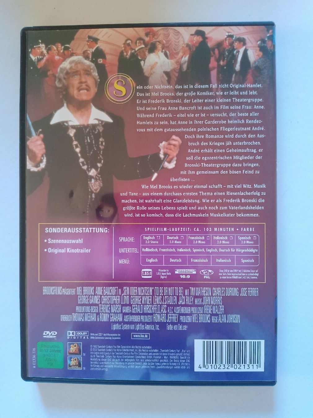 Tutti i DVDs: DVD Sein oder Nichtsein Mel Brooks Komödie Klassiker – Usato da Tann venduto da Veebee6 1