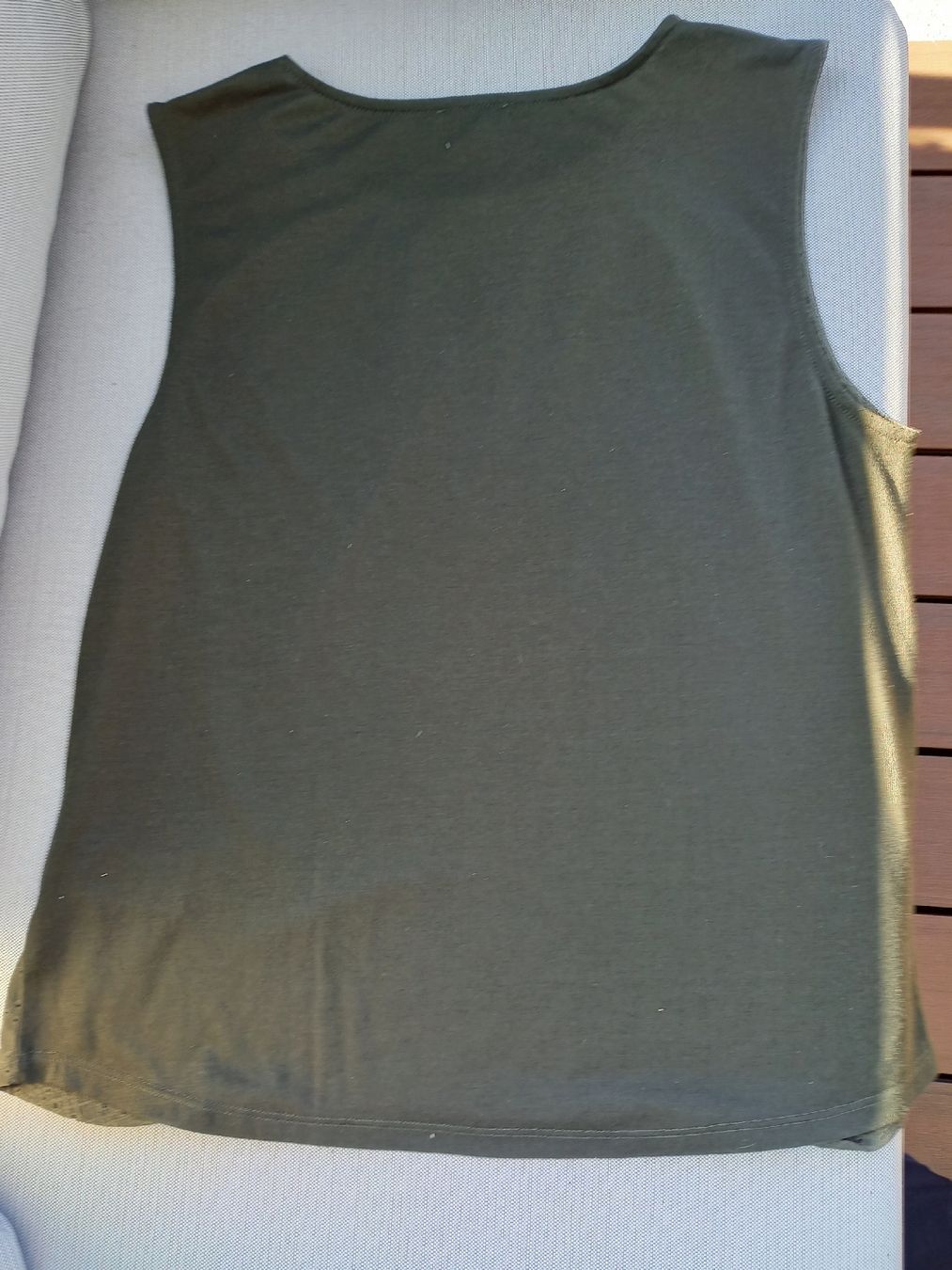 Tom Tailor Top: Tom Tailor Top grün Grösse L 93% Polyester 7% Elasthan – Usato da Ruschein venduto da dom_nbr2 3