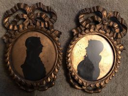 1 Paar Silhouettenbilder. Ende 19. Jh.