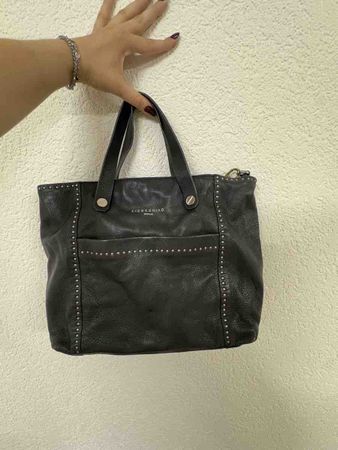 Liebeskind Tasche Schwarz Leder Nieten guter Zustand