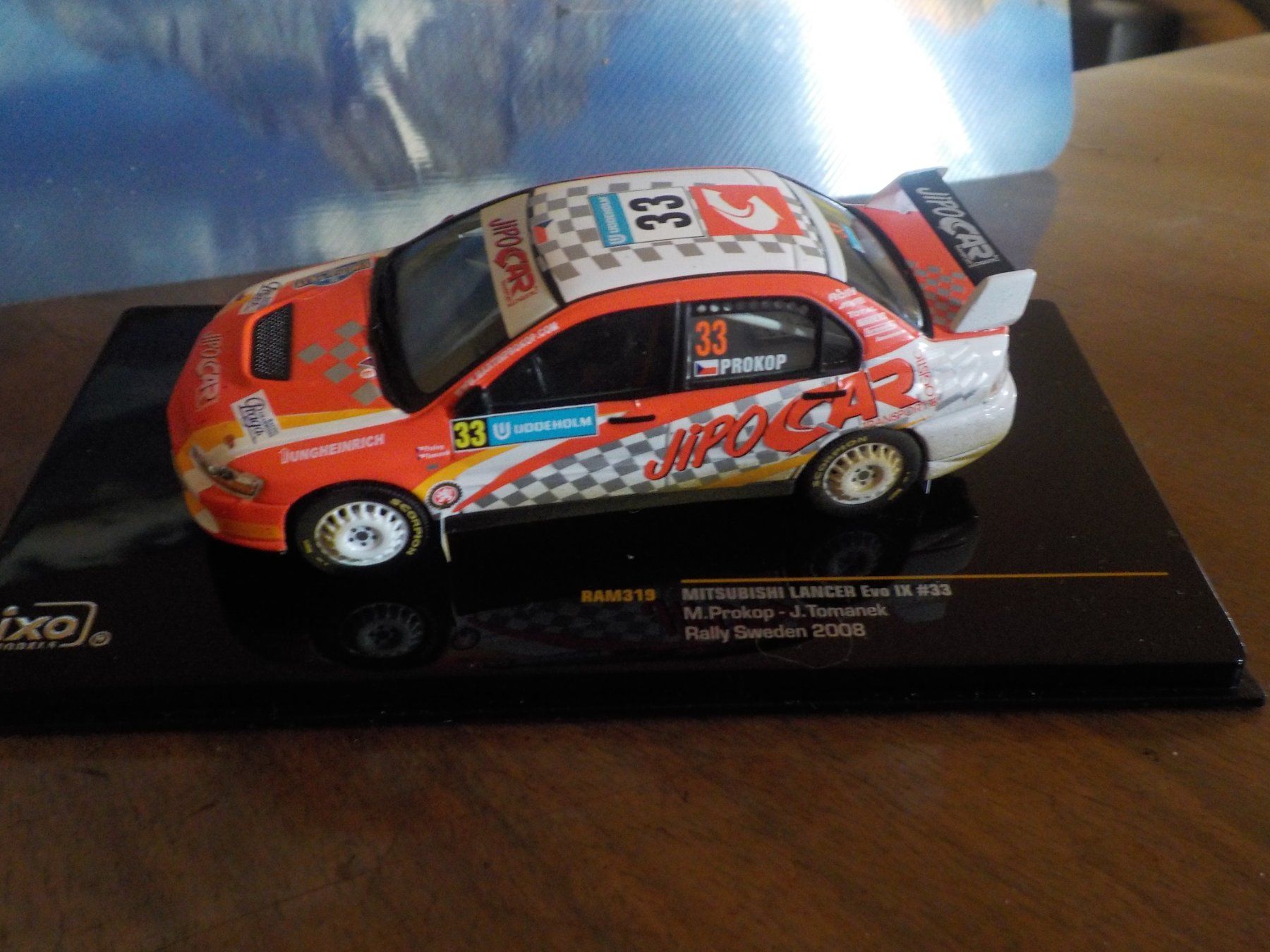 Mitsubishi Modellini d'auto: Mitsubishi Lancer Evo IX Rallye de Suède 2008. – Usato da Grolley venduto da fab_9vm2
