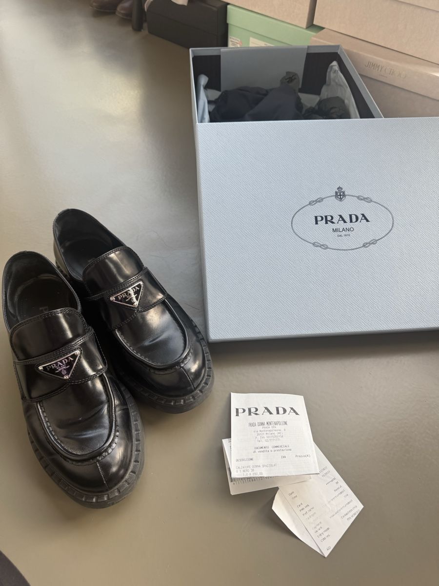 Prada Scarpe da donna: PRADA Black Leather Loafers – Usato da Zürich venduto da alieacelina