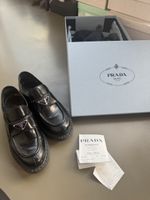 PRADA Black Leather Loafers