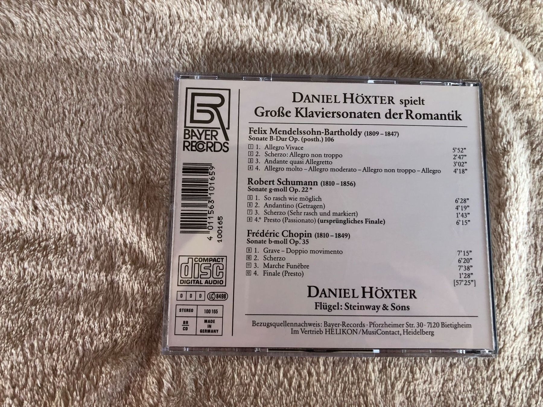 CDs: Daniel Höxter: Grosse Klaviersonaten der Romantik CD – Gebraucht aus Schübelbach von Dolly990_2 2