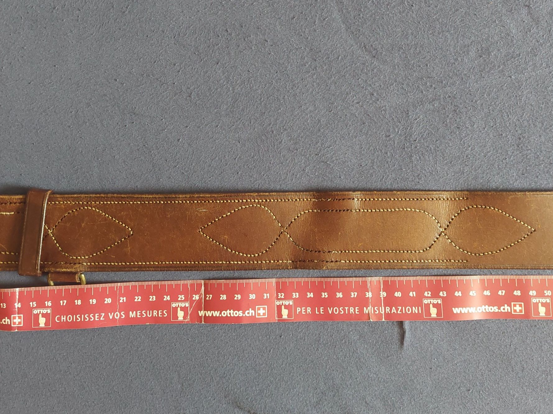 Gürtel: Brauner original Offizier Gürtel, Schweizer Militär – Gebraucht aus Sarnen von Mimimimi. 3
