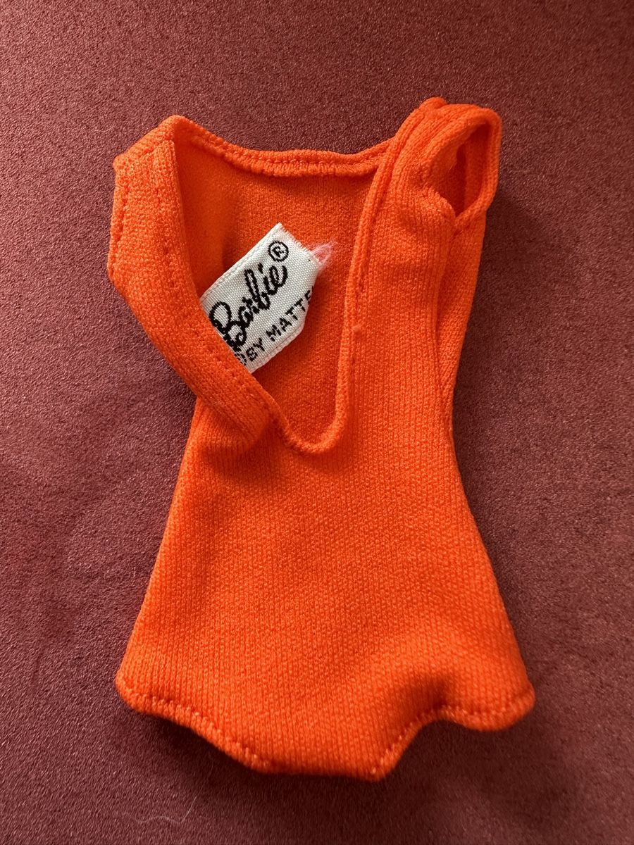 Puppen: Vintage Barbie Badeanzug 60s orange – Gebraucht aus Herbriggen von Sehrazade 1