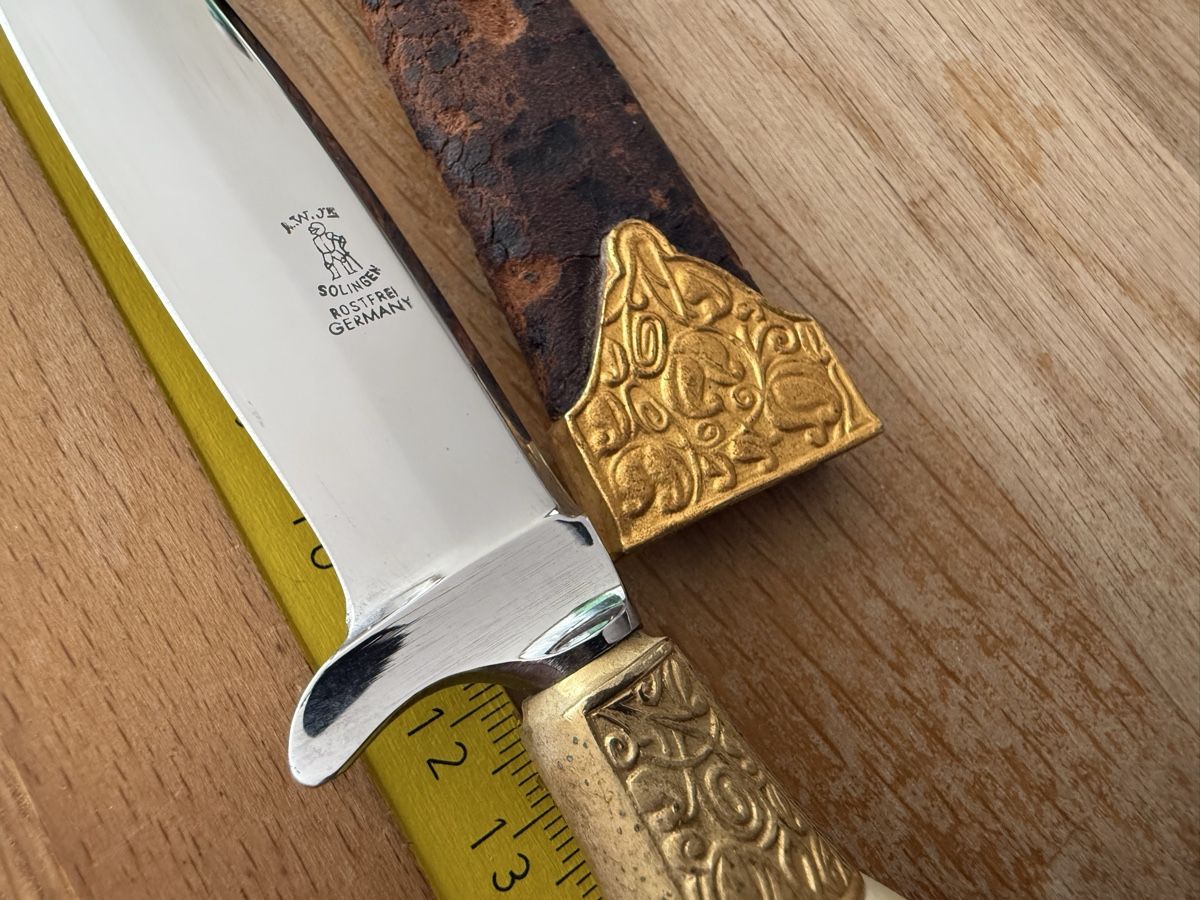 Solingen Zubehör: Altes Jagdmesser A. Wingen Solingen antikes Messer – Neu (gemäss Beschreibung) aus Goldach von Messerguru 7