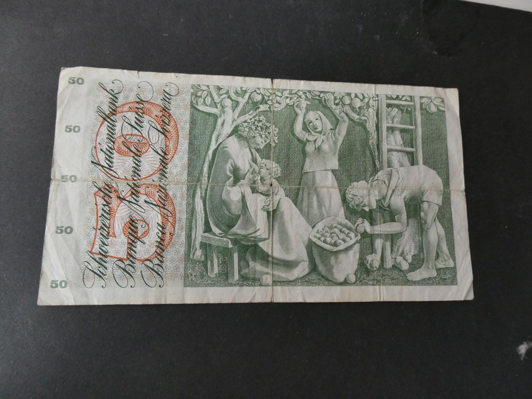 Billets de banque: Schweiz 1973, 50 Franken – D'occasion à Hinterforst par Rohusri 1