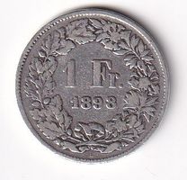 1  Franken Schweiz 1898 rar