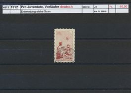1912 Pro Juventute, Vorläufer deutsch, gestempelt