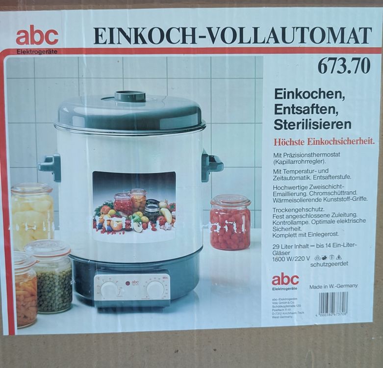 Einmachtopf Einkochautomat ABC (Gebraucht) in Baden für CHF 10 – mit Lieferung auf Ricardo kaufen