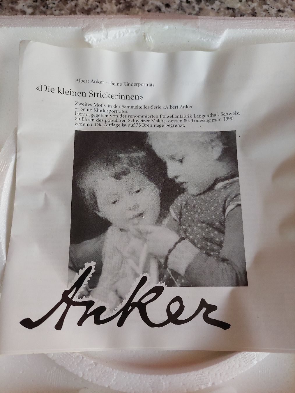 Ancore: 2 Sammlerteller Albert Anker  – Nuovo e nell'imballaggio originale da Stettlen venduto da Dolores1987 3