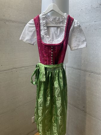Dirndl Wenger Grösse 36/38 pink-grün guter Zustand