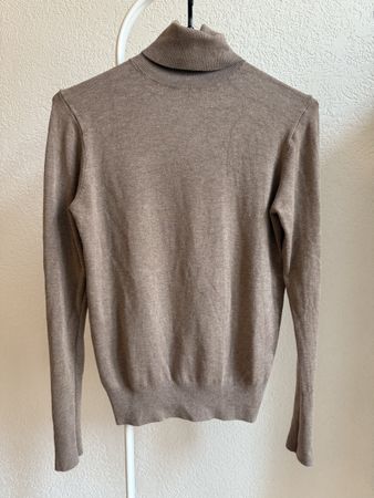 Pull col roulé taupe Zara, t.S/36