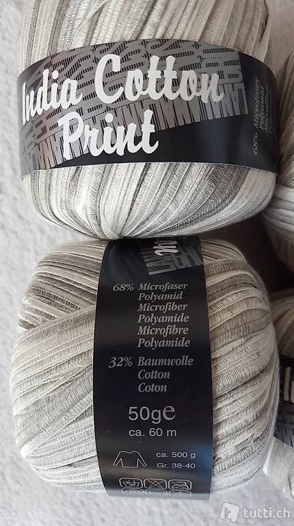 Lana: Wolle / Garn India Cotton Print – Nuovo (secondo la descrizione) da Schönengrund venduto da lia_t65g 1