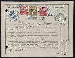 Schweiz Telegrammbeleg 1911 - Lausanne/Semsales - selten