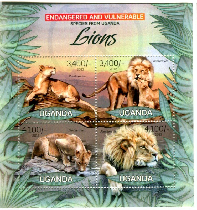 Tous les timbres: Block "Löwen". Uganda – Neuf avec emballage d'origine à Basel par Butsch5