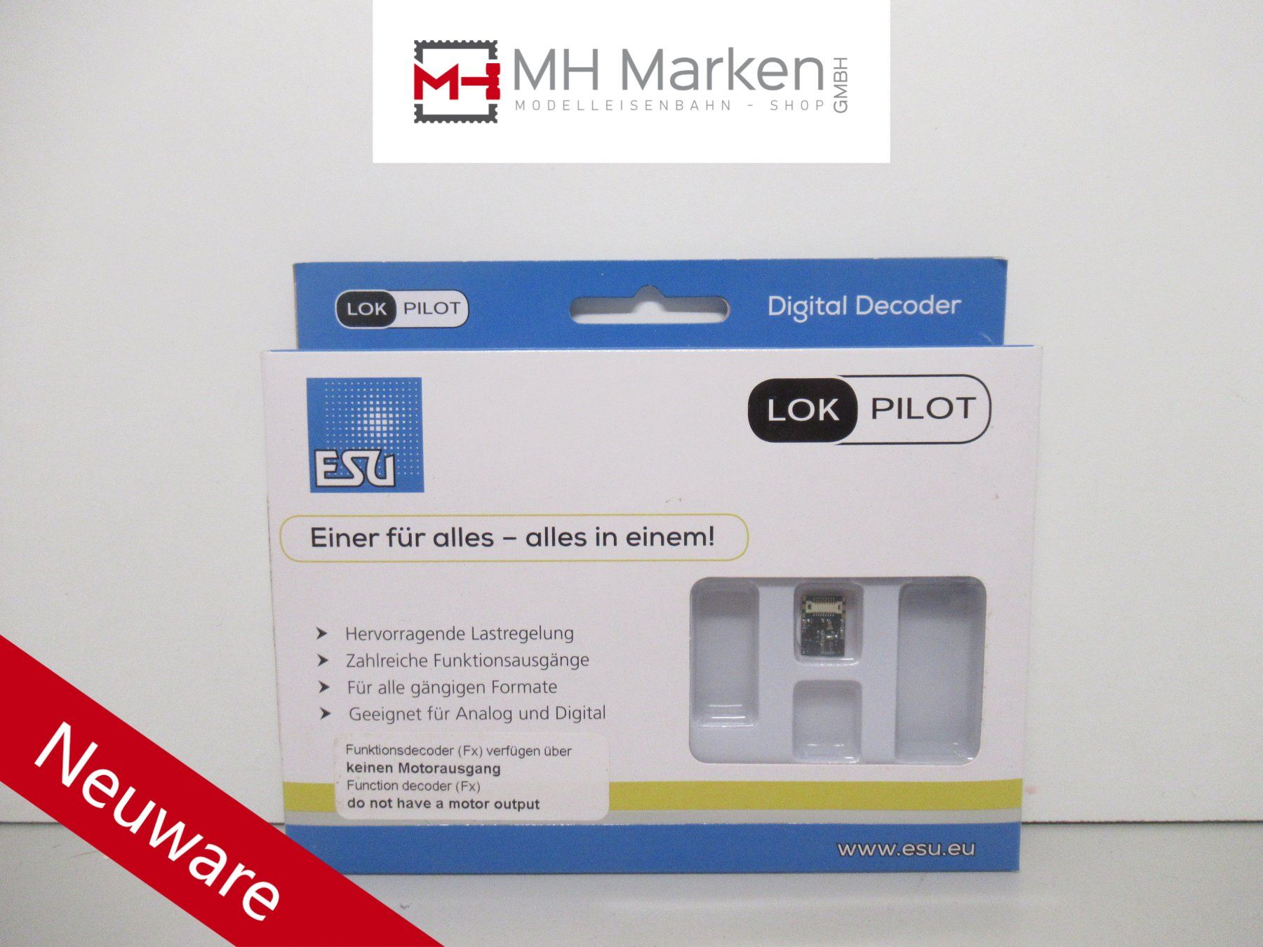 Esu Modelleisenbahnen: ESU 59128 Funtionsdecoder Lokpilot 5 micro DCC next 18 H0m/N – Neu und originalverpackt aus Basel von mhmarken