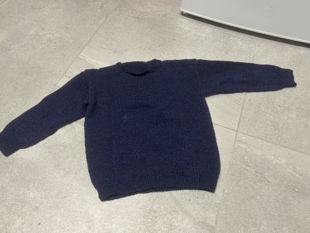 Pull en laine tricotté main par Grand-Maman env. 122 - 128