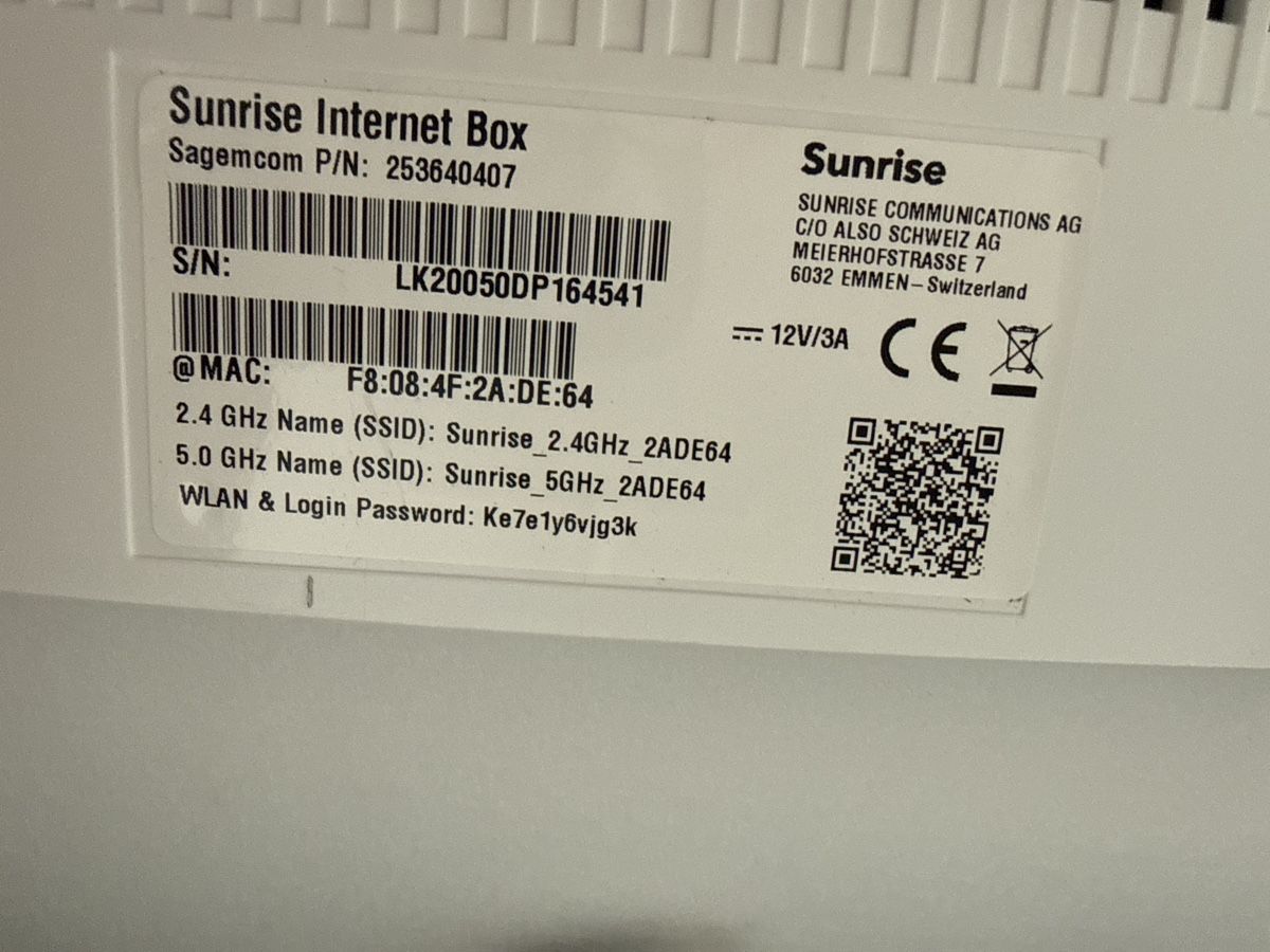 Sunrise Modem & Router: Sunrise Internet Box Neu – Nuovo e nell'imballaggio originale da Amriswil venduto da used2use 2