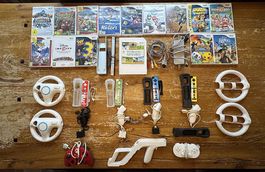 Nintendo Wii Komplettset  12 Spiele, 4 Controller