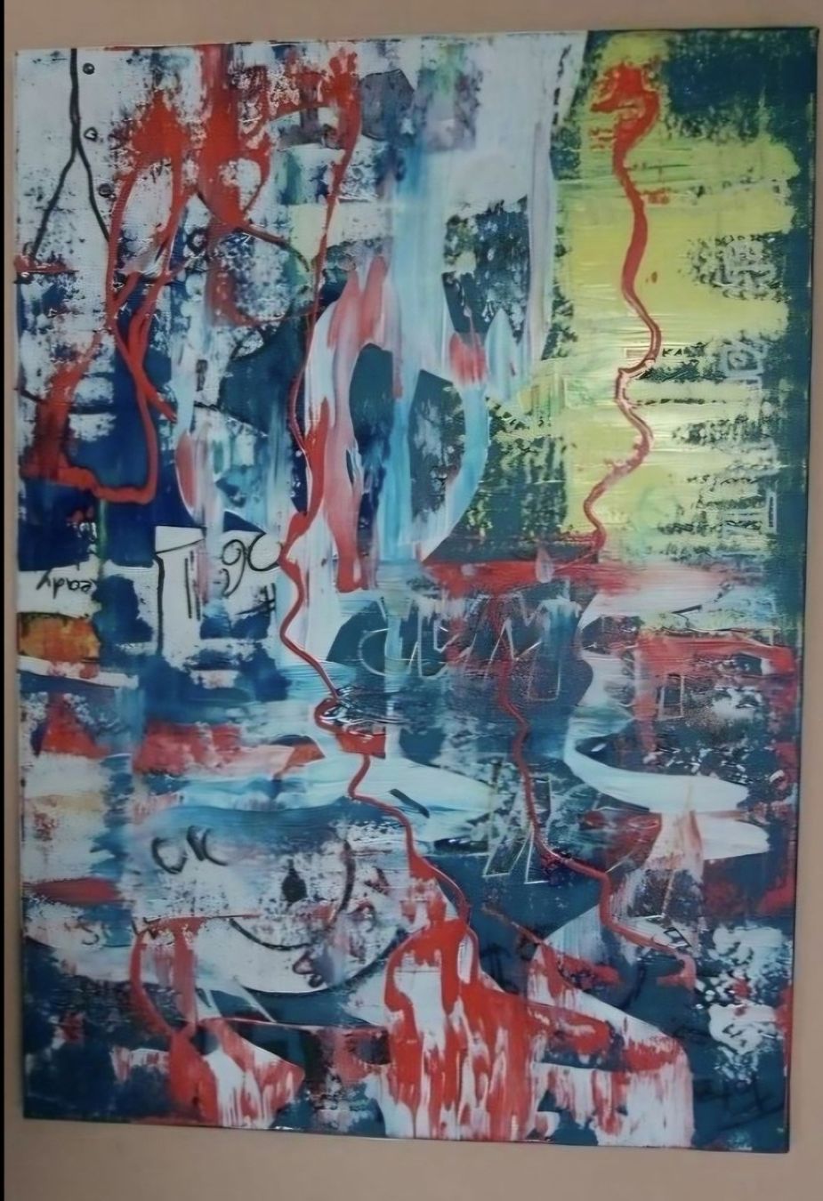 Dipinti: Gemälde Abstrakt Bunt handmade 50×70 – Nuovo (secondo la descrizione) da Riehen venduto da Steinbock1970 2