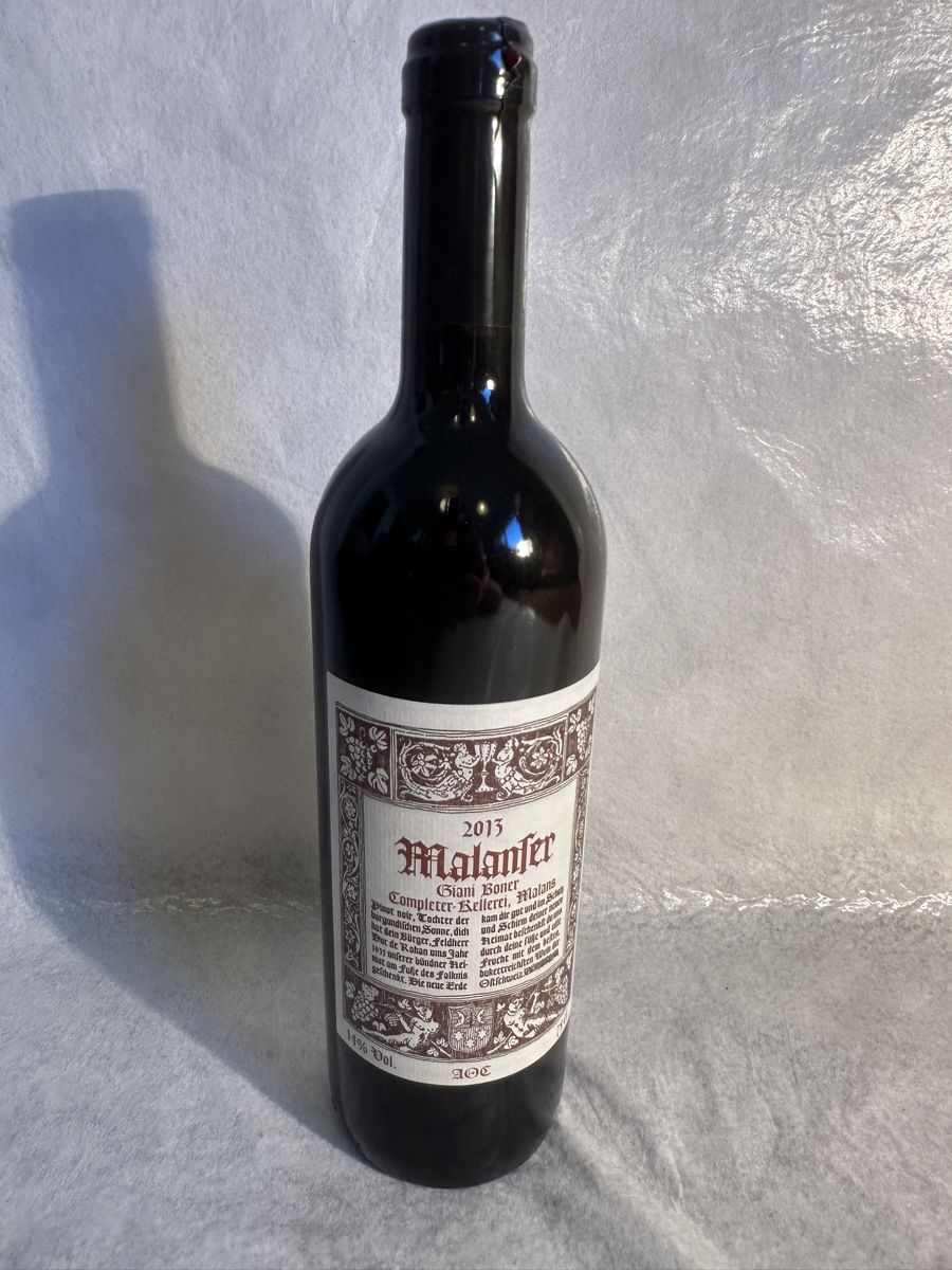 Vino: Malanser 2013 Giani Boner Pinot Noir – Nuovo e nell'imballaggio originale da zürich venduto da Eltons