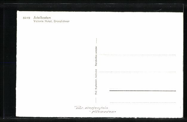 Cartoline postali: Adelboden, Victoria Hotel, Grosslohner – Usato da Berlin venduto da bartko-reher 1
