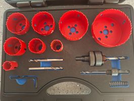 Glockenfräsersatz Bugnard mit 7 Lochsägen und 2 Adaptern