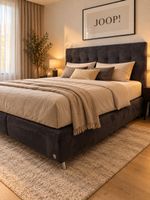 JOOP! Luxus Boxspringbett 180x200 cm – Anthrazit