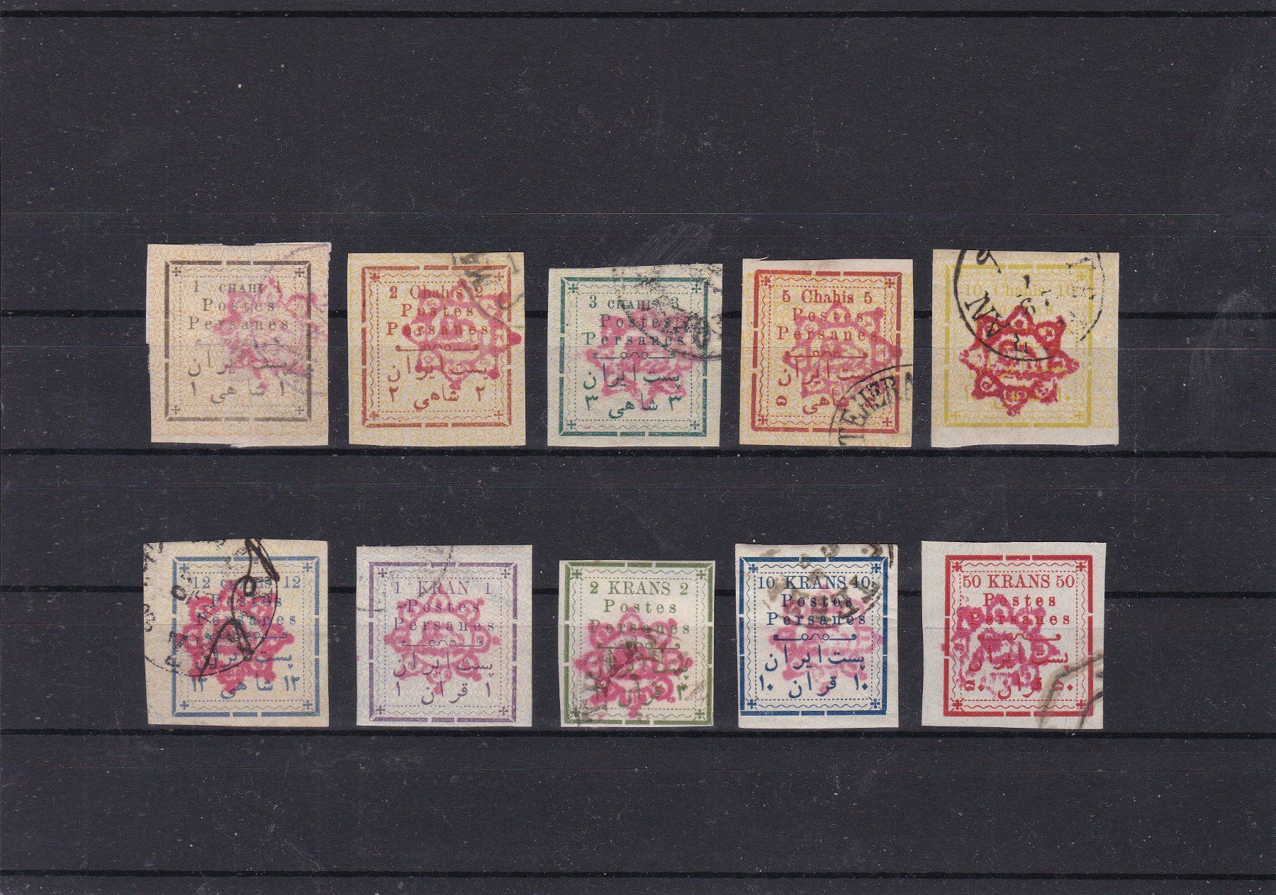 Alle Briefmarken: PERSIEN (Iran) 1902 – Gebraucht aus Gretzenbach von Sikim