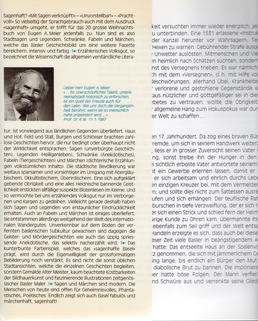 Bücher: DAS SAGENHAFTE BASEL / Eugen A. Meyer – Gebraucht aus Basel von Ammedysli49 1