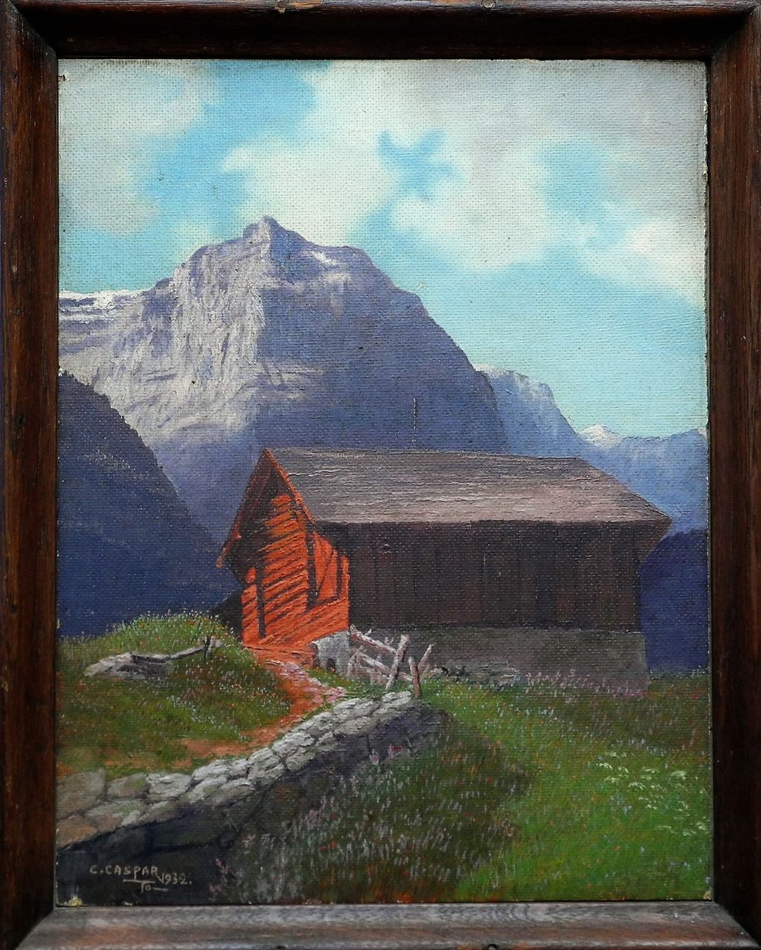 Dipinti: Ranft im Glarus 1932 signiert Caspar – Usato da Schlossrued venduto da RareKunstWelt
