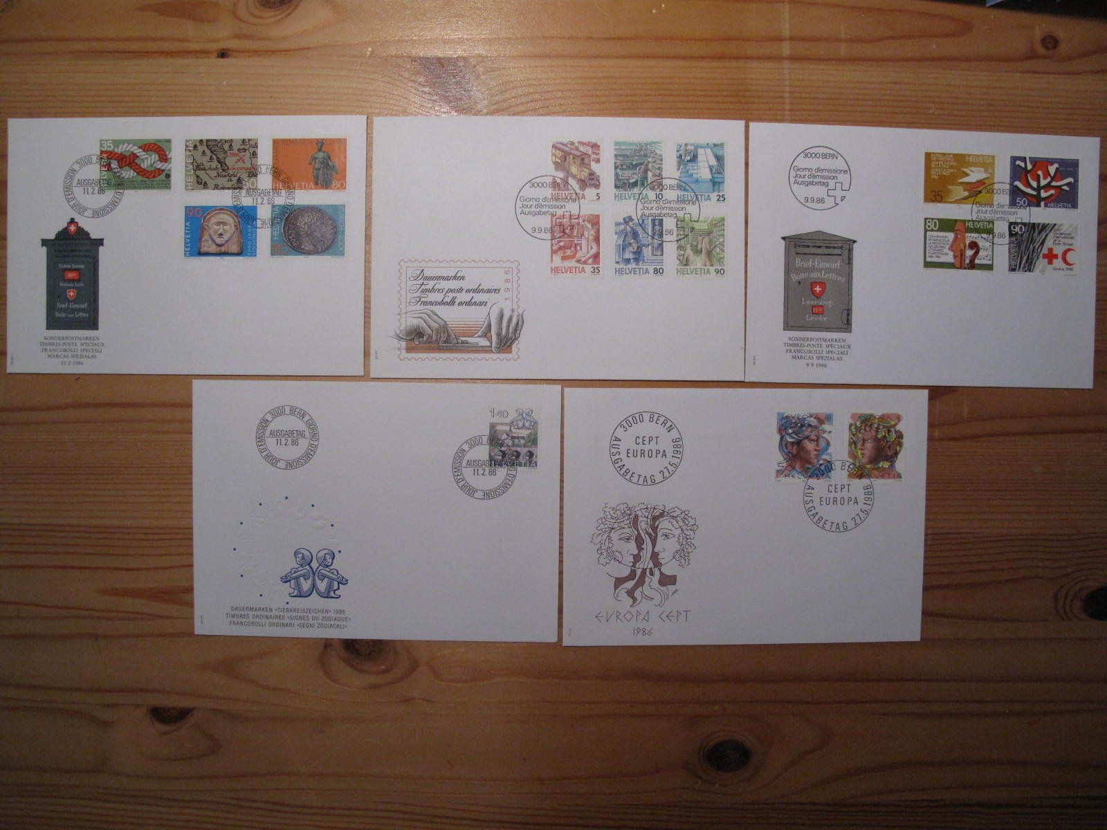 Tutti i francobolli: Schweiz FDC 1986 – Usato da Wil SG venduto da fva01