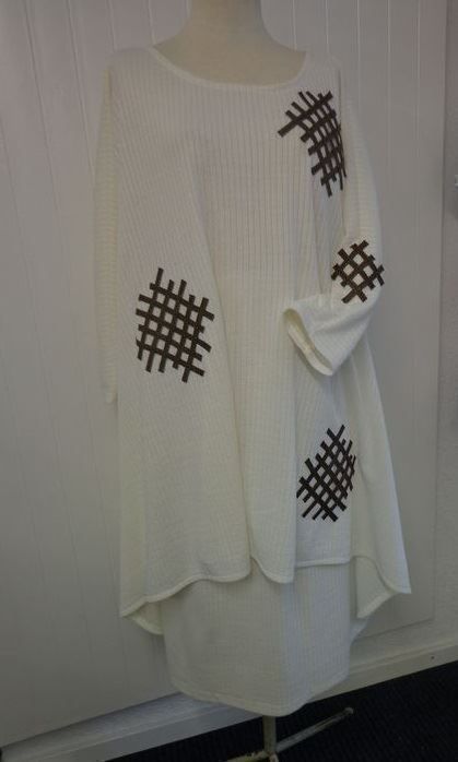 Tuniche: Robe / Tunique jersey crème UNIQUE 48-52 – Nuovo e nell'imballaggio originale da St-Imier venduto da goodber 3